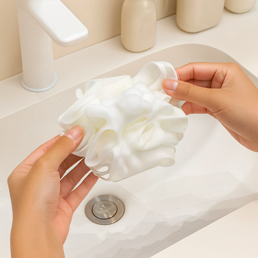 Fleur de Douche Exfoliante Moussante