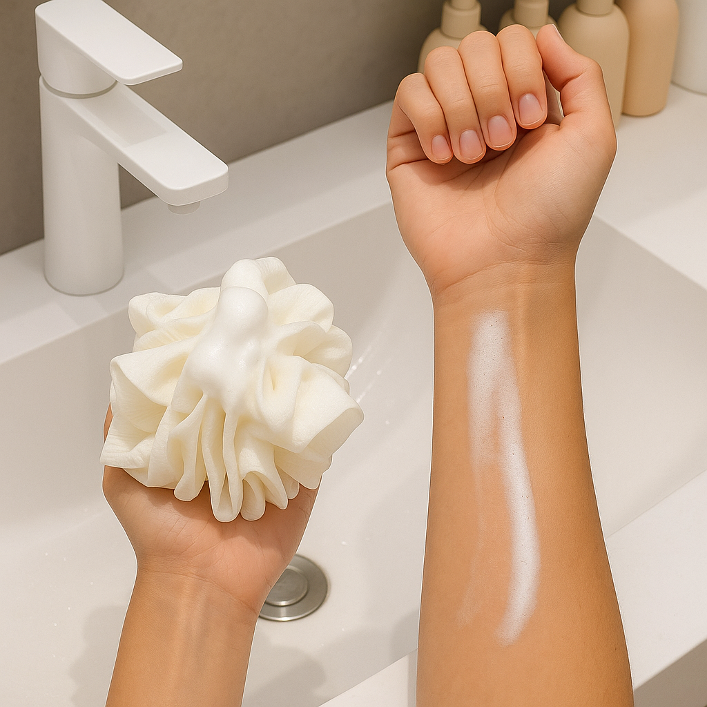 Fleur de Douche Exfoliante Moussante