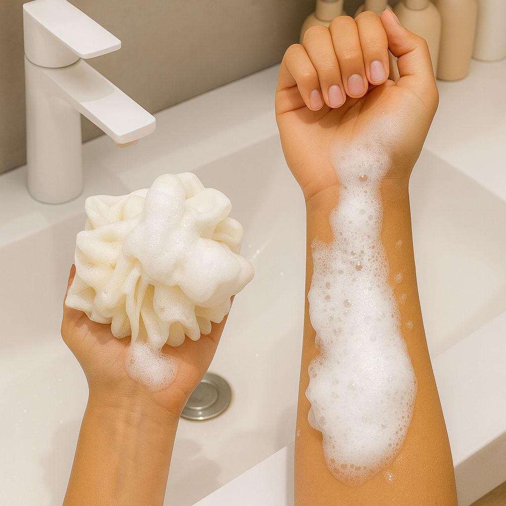 Fleur de Douche Exfoliante Moussante